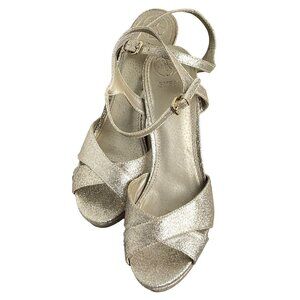 Guess women’s shoes crusted gold shimmer